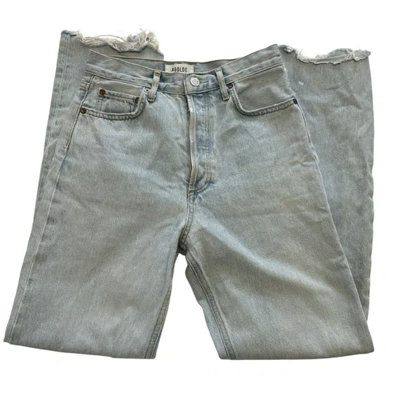 AGOLDE 90s Pinch Waist High Waist Straight Leg Jean size 25 inseam 30 inches - Picture 4 of 10
